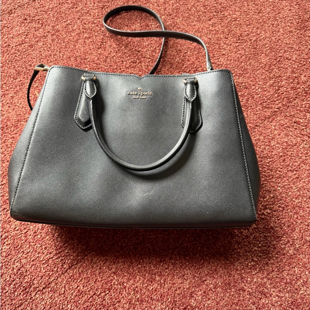 Kate Spade Black Leather Tote Bag